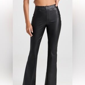 SPANX Crop Flare Like Leather Pants